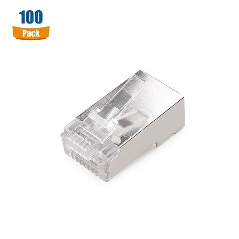 كابل ماترز 50 حزمة من موصلات Cat 6 تمر عبر موصلات RJ45 (أطراف Cat 6 / موصل Cat6 / مقابس RJ45 المعيارية / مقابس إيثرنت / موصل الشبكة) لكابل إيثرنت UTP الصلب أو المجدولة in Saudi Arabia
