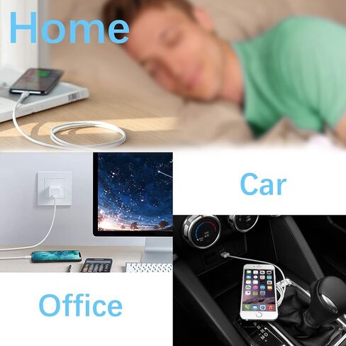 Phone Charger Cord 1m/3.3FT Fast Charging High Speed Data Sync USB Cable Compatible with Phone 1Pack in Kuwait