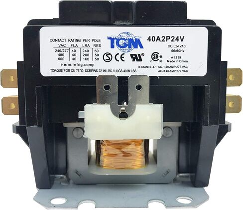 TGM Contactor 2 Pole 40 Amps 24 Coil Voltage Heavy Duty in Saudi Arabia