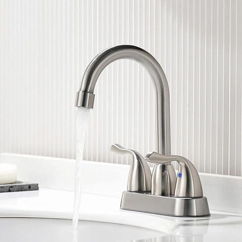 FROPO 2 مقبض صنبور حوض الحمام الأسود - 4 بوصة صنبور مركزي للحمام 2 أو 3 فتحات صنبور مرحاض الحمام صنابير حوض الغرور مع استنزاف منبثق وخطوط إمداد باللون الأسود غير اللامع in Kuwait