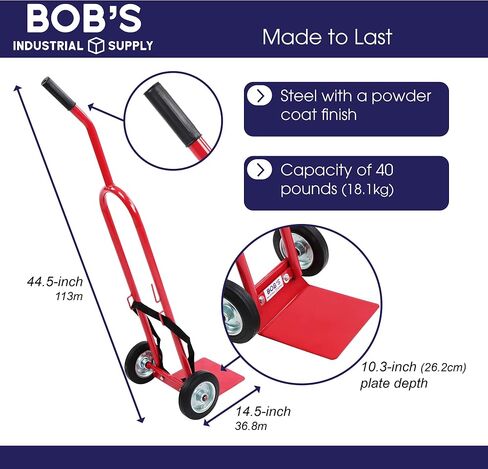 BISupply Propane Cylinder Dolly - 40lb Propane Tank Cart Hand Truck for Gas Propane Tanks 2 Wheel Dolly Cart in Saudi Arabia