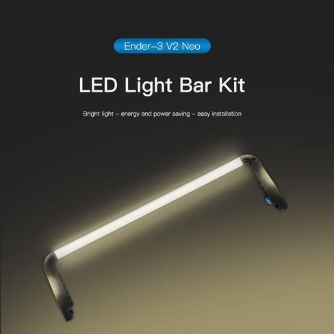 طقم شريط إضاءة LED Ender-3 مطور من Creality للطابعة ثلاثية الأبعاد، Ender-3/Ender-3 V2 Neo/Ender-3 Pro/Ender-3S/Ender-3 V2، رقاقة LED مطورة، موفرة للطاقة والطاقة، سهلة التركيب، ناعمة ضوء in Kuwait
