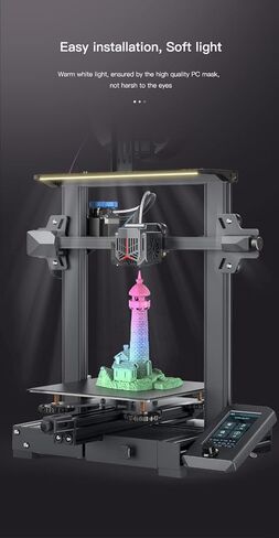 طقم شريط إضاءة LED Ender-3 مطور من Creality للطابعة ثلاثية الأبعاد، Ender-3/Ender-3 V2 Neo/Ender-3 Pro/Ender-3S/Ender-3 V2، رقاقة LED مطورة، موفرة للطاقة والطاقة، سهلة التركيب، ناعمة ضوء in Kuwait