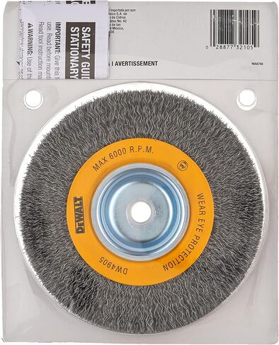 DEWALT Wire Wheel for Bench Grinder, Crimped, 6-Inch (DW4905) in Kuwait
