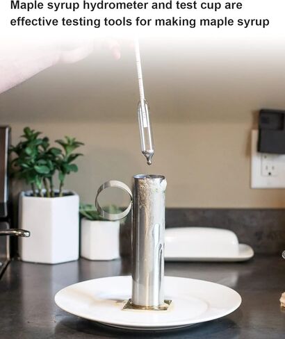 مجموعة أكواب اختبار مقياس كثافة شراب القيقب، مجموعة كثافة شراب القيقب، مقياس بوم وبريكس، مجموعة شراب القيقب من الفولاذ المقاوم للصدأ مع فرشاة تنظيف، تمت معايرتها لإنشاء شراب القيقب النقي in Kuwait