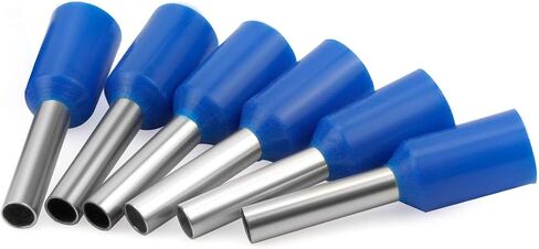 XHF 1000 PCS AWG 14/2.5mm² Wire Ferrules Insulated Copper Crimp Connectors, Crimp Pin Cord End Terminals Blue in Kuwait