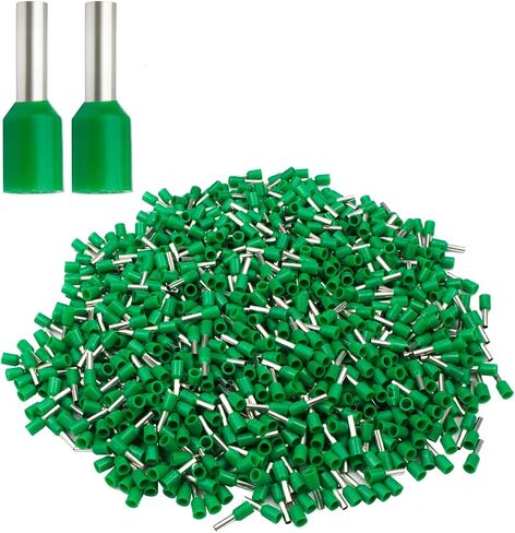 XHF 1000 PCS AWG 14/2.5mm² Wire Ferrules Insulated Copper Crimp Connectors, Crimp Pin Cord End Terminals Blue in Kuwait