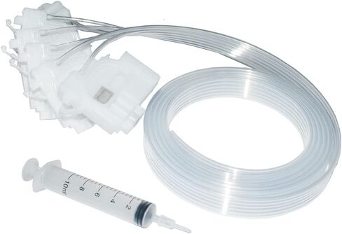 جيجيمي مخمدات طابعة L1800 DTF للطابعة L1800 L1300 L801 L805 L810 L850 L1455 L800 (طول الأنبوب 2 متر)، ابيض وشفاف in Kuwait