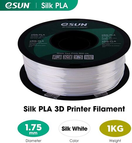 eSUN Silk PLA 3D Printer Filament, Dimensional Accuracy +/- 0.03 mm, 1 kg Spool, 1.75 mm, Gold in Kuwait