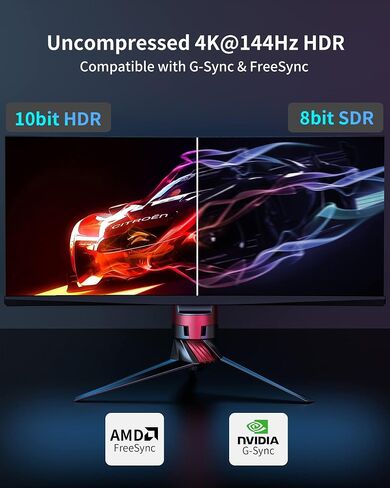 Silkland 54Gbps 16K DisplayPort Cable 2.1, [VESA Certified] DP Cord 3.3FT | 16K@30Hz, 8K@120Hz, 4K@240Hz 165Hz 144Hz, HDR, HDCP DSC 1.2a, Compatible DP 1.4 FreeSync G-Sync Gaming Monitor 5090 7900XTX in Saudi Arabia