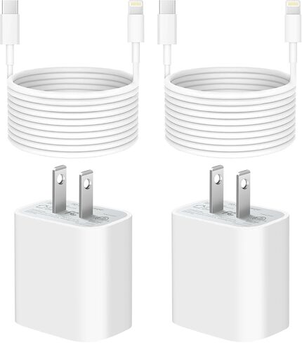 10 Ft iPhone Fast Charger【Apple MFi-Certified】 2-Pack 20W Super Fast Charger cargador with Long Fast Charging Cable for iPhone 14/13/12/11 Pro Max,14 Plus,Mini,Pro/XS/SE/XR/iPad in Kuwait