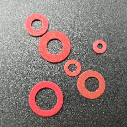 Boeray M2 M3 M4 M5 M6 M8 330 قطعة من الصلب وسادة العزل غسالات الألياف الأحمر الصلب ورقة ميسون طوقا فاصل الفواصل العازلة مجموعة متنوعة in Kuwait