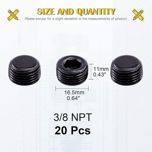 Mardatt 20 قطعة 1/2 "NPT التوصيل وصلة أنابيب تركيب الكربون الصلب ذكر الموضوع الداخلي ألين رئيس الأنابيب التوصيل مجموعة in Kuwait