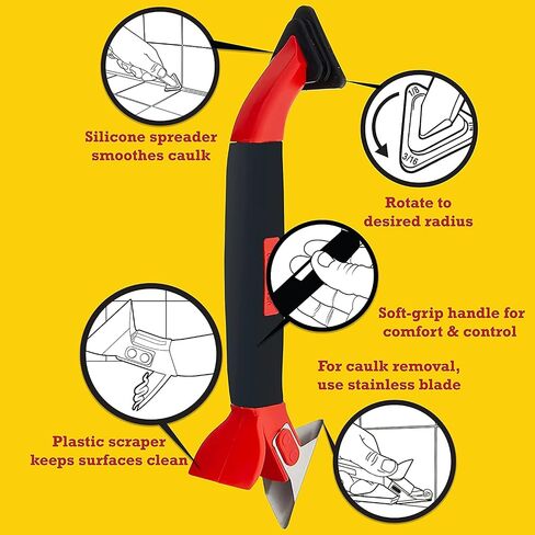 Amazon Basics 3-IN-1 Caulk Tool for Removal and Application in Saudi Arabia