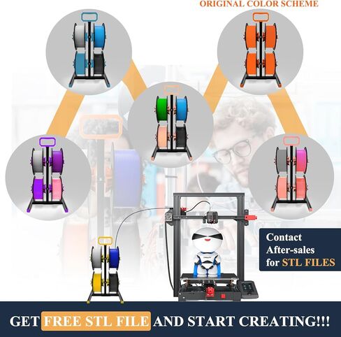 حامل بكرة خيوط YOOPAI يناسب جميع البكرات من أي حجم وجميع أنواع الخيوط لـ Pla/Petg/abs/TPU/Nylon/مواد الطباعة ثلاثية الأبعاد الأخرى، رف حامل خيوط الطابعة ثلاثية الأبعاد (يمكن وضع 4 خيوط بكرة) in Kuwait