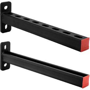 4 Pack Steel Shelf Bracket,Black Powder-Coating,Display Bracket,DIY Projects,Metal Strut Channel, Slotted,Pipe Suppor,22 in Length in Saudi Arabia