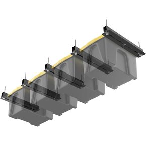 TORACK Garage 16" Studs Ceiling Bin Storage Rack, Overhead Tote Storage Rail System Heavy Duty Adjustable Tote Slide Garage Storage System(for 2 Bins, Bins are not included)