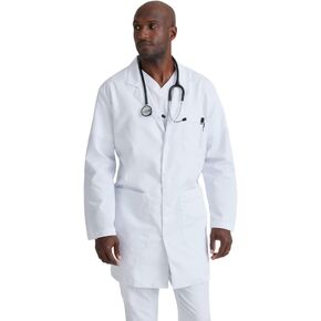 BARCO Grey's Anatomy Scrubs - Noah Lab Coat for Men, Professional Full-Length 4-Button Long Sleeve 37" Lab Coat