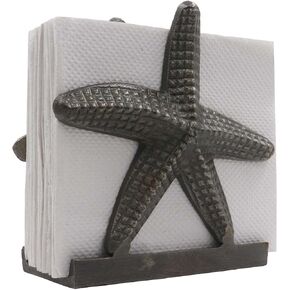 Nautical Starfish Lunch Napkin Holder Dinner Napkin Holder Metal Napkin Holder Napkin Holder For Kitchen Beverage Cocktail Napkin Holder Ocean Coastal Napkin Holder By The Metal Magician in Saudi Arabia