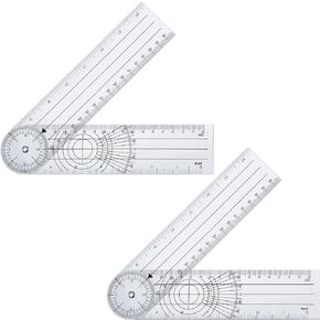 Plastic Goniometer Quick Angle Protractor Clear Angle Finder Angle Ruler with 7 Inch Arm Angle Measurement Tool for School Office Measuring Drawing Woodworking Designers Architects Students Work (2)