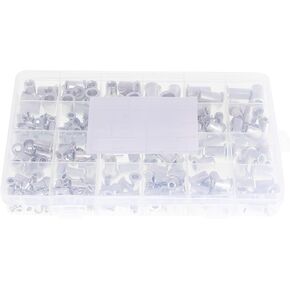 kimllier 300Pcs Rivet Aluminum Nuts Assortment Kit Rivet Set Nuts 150 Metric 150 SAE in Saudi Arabia