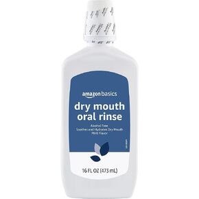 Amazon Basics Dry Mouth Oral Rinse, Alcohol Free, Mint, 16 Fluid Ounces, 1-Pack (Previously Solimo) in Kuwait
