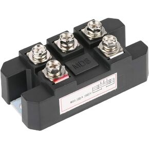 MDS100A Black Three Phase Diode Bridge Rectifier, Current Monitoring Relays, 100A Amp High Power 1600V, for Power Supply in Kuwait