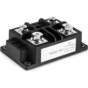 مقوم الجسر QWORK، MDQ-300A 1600V مقوم الجسر أحادي الطور عالي الطاقة، 4 أطراف وحدة صمام ثنائي كامل الموجة وحدة تصحيح هيكل اللحام سعة تدفق كبيرة DC مرحلة واحدة in Kuwait