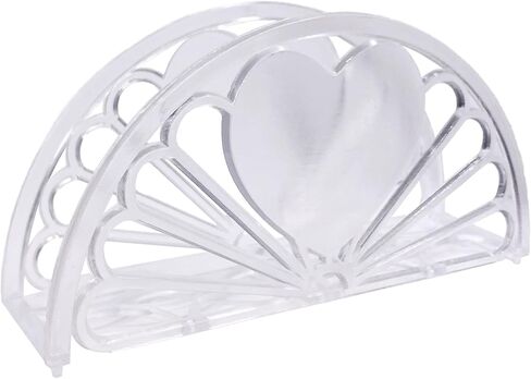 5.75 Inch Clear Plastic Napkin Holder - 24 Pieces (Fan Design) in Saudi Arabia