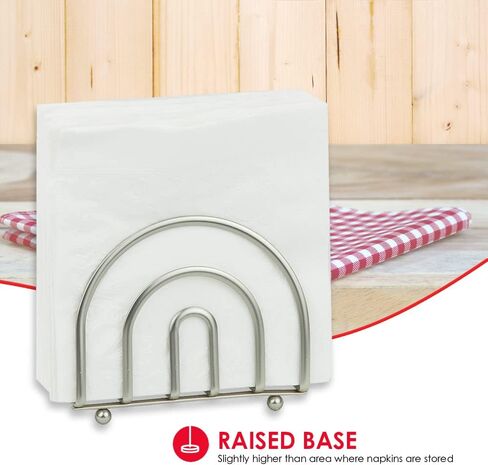 Home Basics Paper Satin Nickel Collection Napkin Holder [Misc.], 5.50" L x 2.75" W x 4.50" H in Saudi Arabia