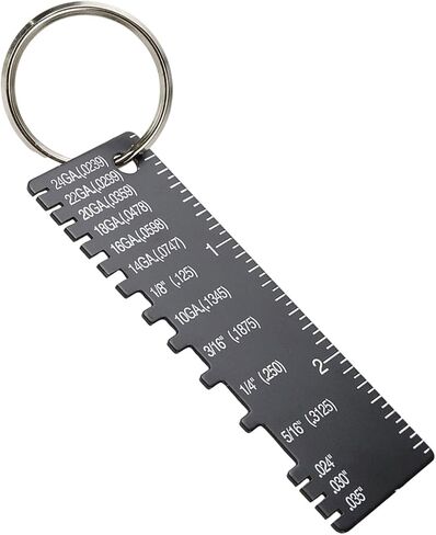 T Tulead Double Sided Metal Sheet Thickness Gauge Stainless Steel Welding Thickness Gage Black Gauge Thickness Tool in Saudi Arabia