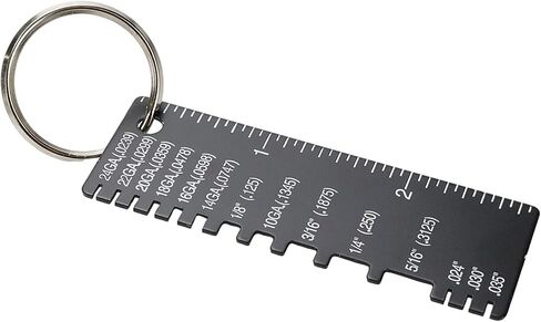 T Tulead Double Sided Metal Sheet Thickness Gauge Stainless Steel Welding Thickness Gage Black Gauge Thickness Tool in Saudi Arabia