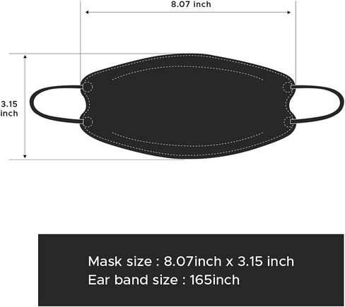 FIXPIX [10 Pack] Black All Keeper KF94 Face Safety Masks 4-Layers Filter Protection with Natural Dehumidifier in Saudi Arabia