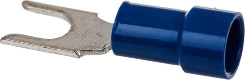 Install Bay BVST6 Spade Terminal Vinyl Connector 16/14 Gauge #6, Blue (100-Pack) in Saudi Arabia