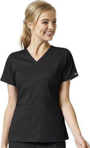 WonderWink Women's Four Pocket V-Neck Scrub Top in Kuwait