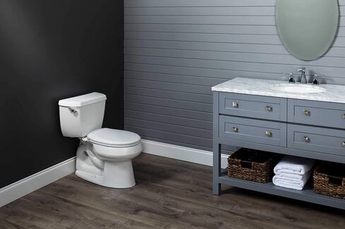 بيميس مقعد مرحاض بلاستيكي من راديانس، مطول، ابيض، H1900NL 000 in Kuwait