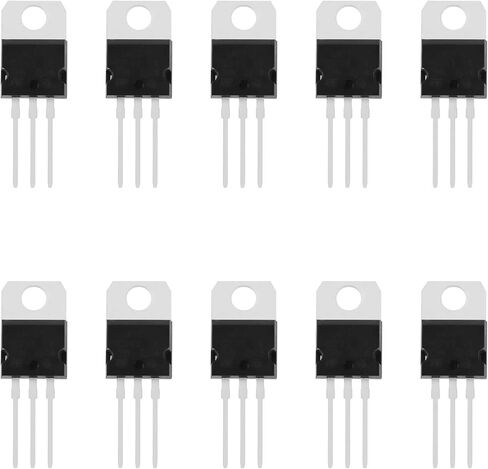 Micro Traders 10pcs LM317 LM317T 3-Terminal Adjustable Voltage Regulators 1.2-37V 1.5A TO-220 Package for Electronic DIY Project Applications in Saudi Arabia