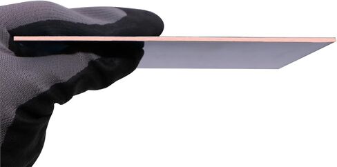 Daseyyue 1 Pcs Pure Copper Sheet, 6" x 6", 12 Gauge(0.079"/2mm) Thickness, No Scratches, Protective Film on Both Sides in Kuwait