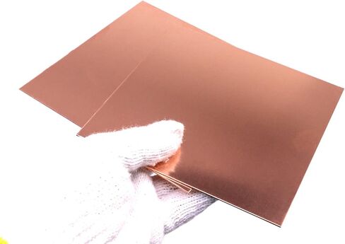Daseyyue 1 Pcs Pure Copper Sheet, 6" x 6", 12 Gauge(0.079"/2mm) Thickness, No Scratches, Protective Film on Both Sides in Kuwait