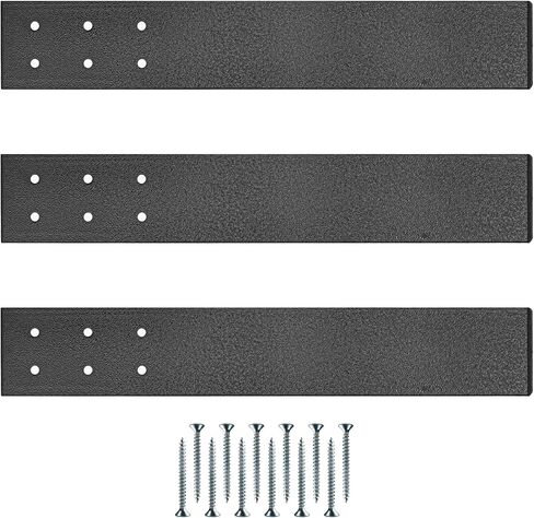 15" MAXTITE Counter Top Support Bracket Set of 3 with 12 Screws in Black in Saudi Arabia