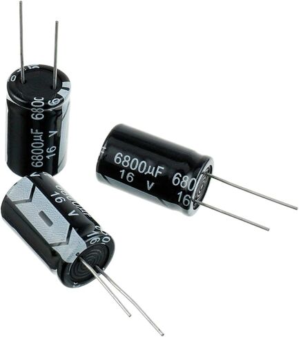BOJACK 16X25 mm 6800 uF 16 V 6800 MFD ±20% Aluminum Electrolytic Capacitors(Pack of 5 Pcs) in Saudi Arabia