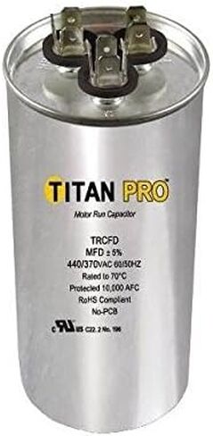 Titan TRCFD455 Dual Rated Motor Run Capacitor Round MFD 45/5 Volts 440 in Saudi Arabia