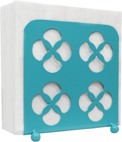 حامل مناديل من مجموعة ترينيتي من بلو دونتس - حاملات المناديل للطاولات وحامل مناديل المزرعة وطاولة الطعام للمطبخ ، تركواز in Kuwait