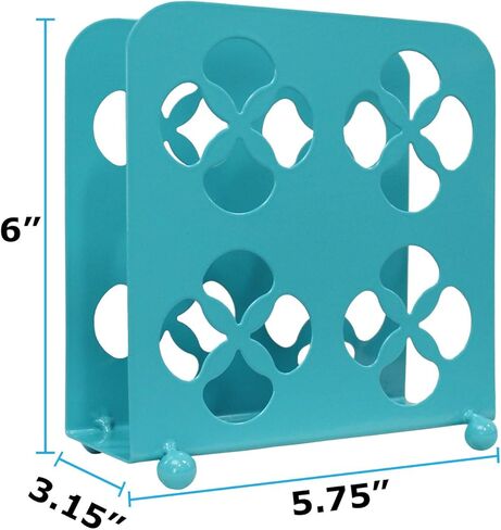 حامل مناديل من مجموعة ترينيتي من بلو دونتس - حاملات المناديل للطاولات وحامل مناديل المزرعة وطاولة الطعام للمطبخ ، تركواز in Kuwait