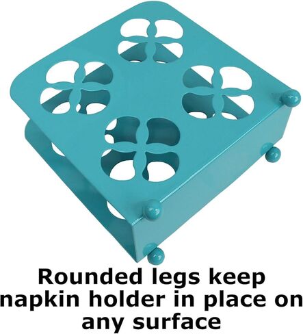 حامل مناديل من مجموعة ترينيتي من بلو دونتس - حاملات المناديل للطاولات وحامل مناديل المزرعة وطاولة الطعام للمطبخ ، تركواز in Kuwait