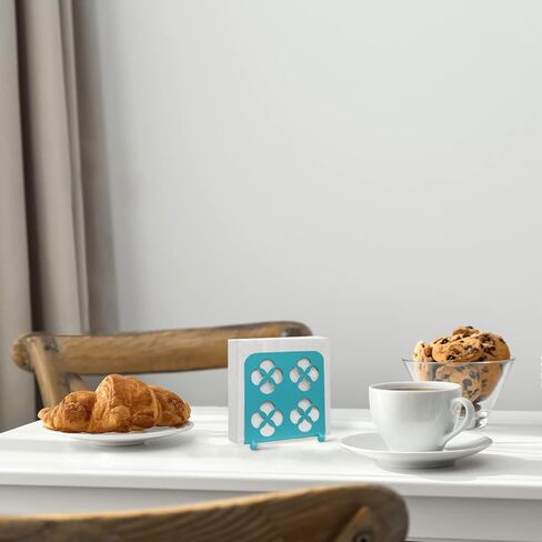 حامل مناديل من مجموعة ترينيتي من بلو دونتس - حاملات المناديل للطاولات وحامل مناديل المزرعة وطاولة الطعام للمطبخ ، تركواز in Kuwait