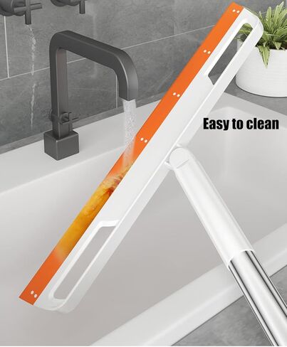 Floor Squeegee Broom for Water and Pet Hair Sweeper Wiper Silicone Broom Rubber Multifunction Magic Broom with 4-in-1 Long Handle in Kuwait