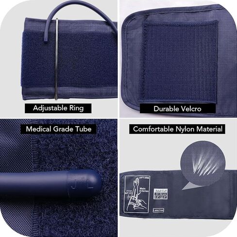 أساور كبيرة جدًا متوافقة مع Omron 9"-21" بوصة (22-52 سم)، أساور ضغط الدم HYINUS XL للبالغين، أساور بديلة BP للذراع الكبيرة in Kuwait