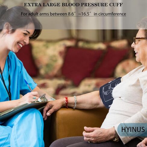 أساور كبيرة جدًا متوافقة مع Omron 9"-21" بوصة (22-52 سم)، أساور ضغط الدم HYINUS XL للبالغين، أساور بديلة BP للذراع الكبيرة in Kuwait