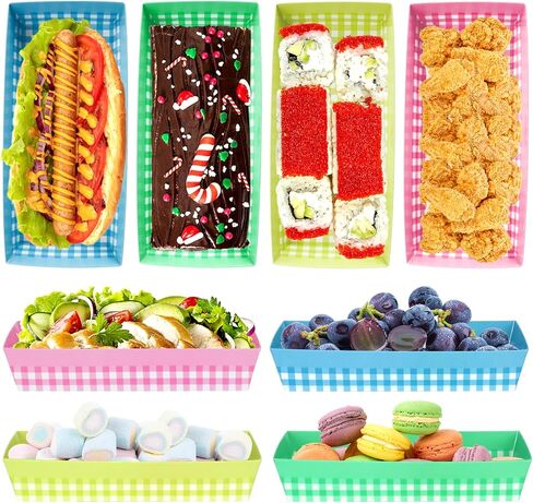 موتباك علب طعام ورقية بتصميم مربعات مع اغطية شفافة امنة وحبل، حاويات طعام للاستعمال مرة واحدة مقاس 7.5 انش، علب مخبوزات للحلويات مع نوافذ للماكرون والساندويتش والكوكيز والكعك، 40 قطعة in Kuwait